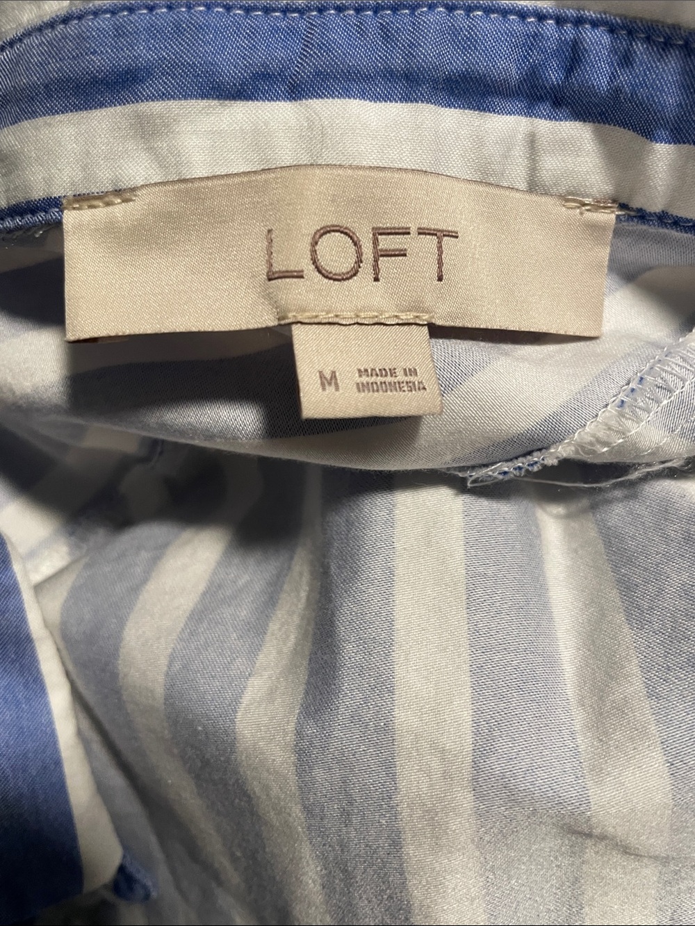 Loft Blue and White Striped Shirt Dress with Tie Belt - M - Picture 4 of 5